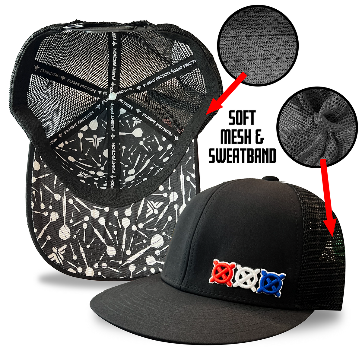Snapback - Flat Brim - Flight Faction Performance Mesh Dart Hat