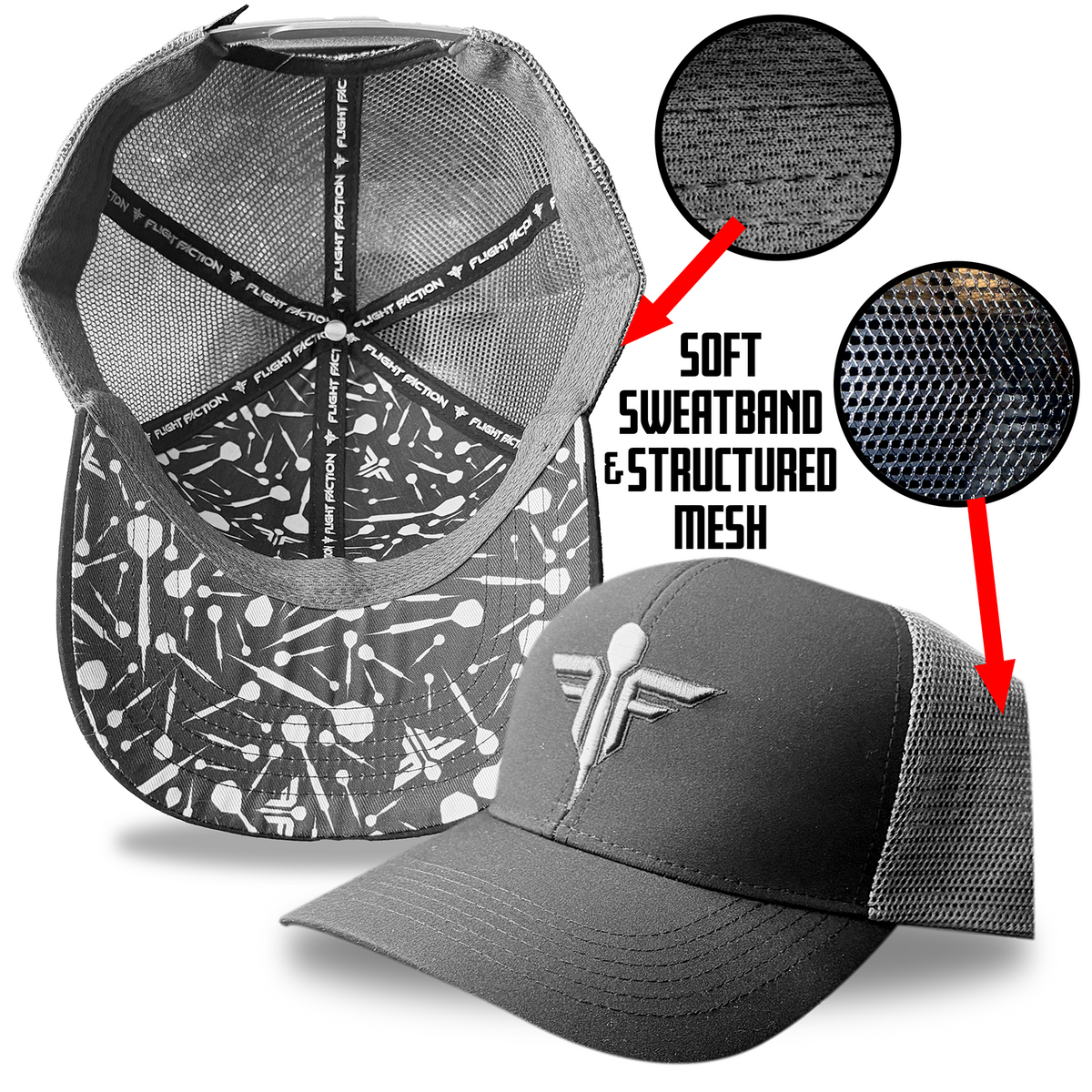 Flight Faction Logo • Silver & Bold | Flight Faction Performance Dart Hat