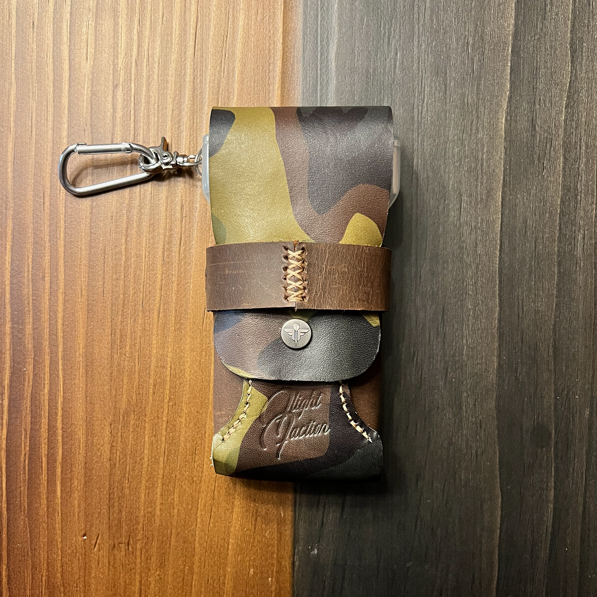 180 Dart Case - Camo &amp; Brown (Standard) -  Flight Faction Hand Made Leather Dart Case