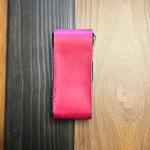 180 Dart Case - Cranberry &amp; Black (XL) -  Flight Faction Hand Made Leather Dart Case