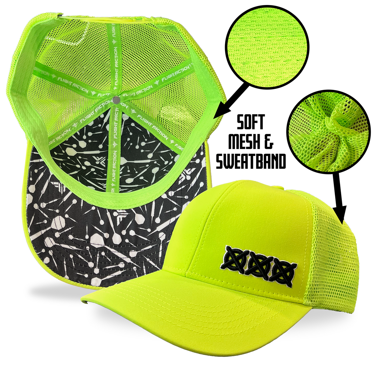 Snapback - Neon Green - Flight Faction Performance Mesh Dart Hat