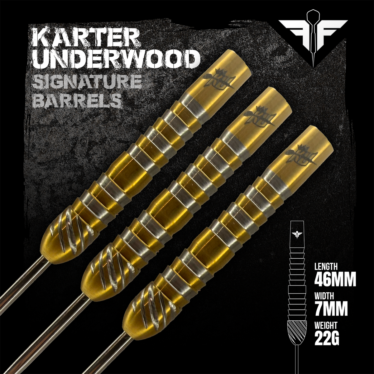 Player Series - Karter "Showtime" Underwood - Flight Faction Darts - Steel Tip